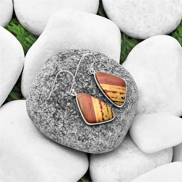 Australian imperial Jasper Sterling silver earrings - Picture 3 of 6